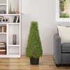 Northlight 3' Artificial Boxwood Cone Topiary Tree with Round Pot, Unlit - 2 of 4
