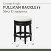Maven Lane Pullman Backless Swivel Vegan Leather Counter Height Bar Stool - 3 of 4