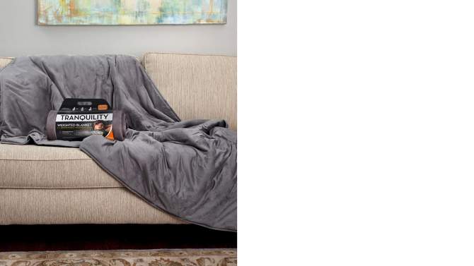 48"x72" Temperature Balancing Weighted Blanket Gray - Tranquility, 5 of 6, play video