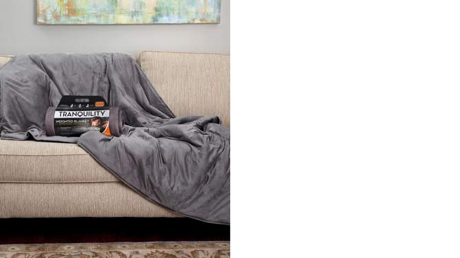48"x72" Temperature Balancing Weighted Blanket Gray - Tranquility, 6 of 7, play video