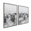 Kate & Laurel All Things Decor: 28"x38" Sylvie Highland Cows Canvas, Modern Farmhouse Decor - 2 of 4