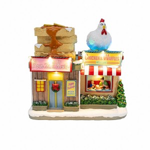 9.84"x5.51"x9.84" Animated with LED Lights and Music Polyresin AC Adapter 3 way Switch - 1 of 4