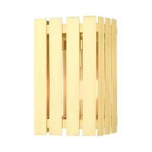 Livex Lighting Greenwich 1 - Light Wall Light in  Satin Brass - 1 of 2
