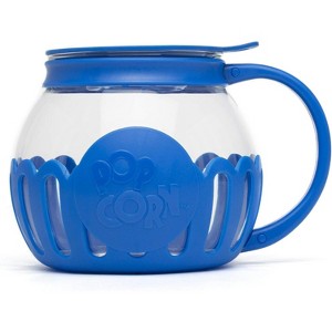 Patented Micro-Pop Microwave Popcorn Popper, Temperature-Safe Glass with 3-in-1 Lid, BPA-Free (Red) - 1 of 4