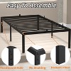 Bed Frame No Box Spring Needed, Heavy Duty Platform Metal Bed Frame with Metal Slats and Under Bed Storage, Easy Assembly, Black - 4 of 4
