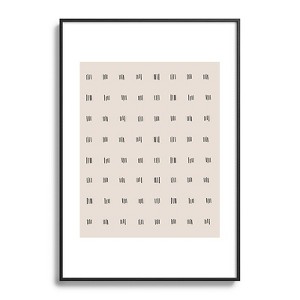 Urban Wild Studio desert check small charcoal Metal Framed Art Print - Deny Designs - 1 of 4