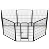 vidaXL Dog Playpen Black Powder-coated steel 31.5 x 39.4 in Durable - 3 of 4