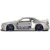 Nissan Skyline GT-R (R34) "Kaido Works Shinjuku V1" Silver Metallic "Kaido House" Special die cast model car by Mini GT - 3 of 4