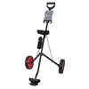Ram Golf 2 Wheel Folding Steel Pull Cart w/ Water Bottle, Scorecard Holder - 2 of 4