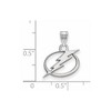 Black Bow Jewelry Sterling Silver Tampa Bay Lightning NHL Small Pendant - 2 of 3