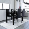 NicBex Modern PU Dining Chairs with Soft Padded Seats & Ergonomic Support,Armless Chairs for Kitchen,Living Room,Black,4pc/6pc - 2 of 4