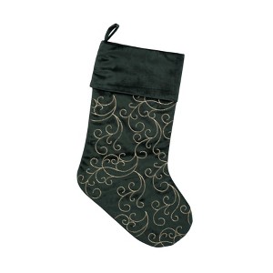C&F Home Emerald Swirl Stocking - 1 of 3
