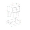 NicBex 2 Drawers Nightstand with Round Knobs,Bedside Table with Storage Space,Mid-Century Modern Side Table for Bedroom - 3 of 4