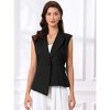 INSPIRE CHIC Women's Belted Lapel Collar Work Sleeveless Vest - 4 of 4