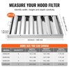 VEVOR Commercial Hood Filter, 24.5W x 19.5H Inch Range Hood Filters, Stainless Steel Restaurant Range Hood Baffle Filter, Silver - 4 of 4
