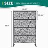 Metal Privacy Screen Outdoor 72" H×47" W,Freestanding Decorative Room Divider - 2 of 4
