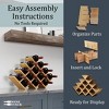 HOMLUX Modern 8/12/13 Bottle Bamboo Wine Rack: Countertop Holder, Freestanding, Lattice Design - 4 of 4