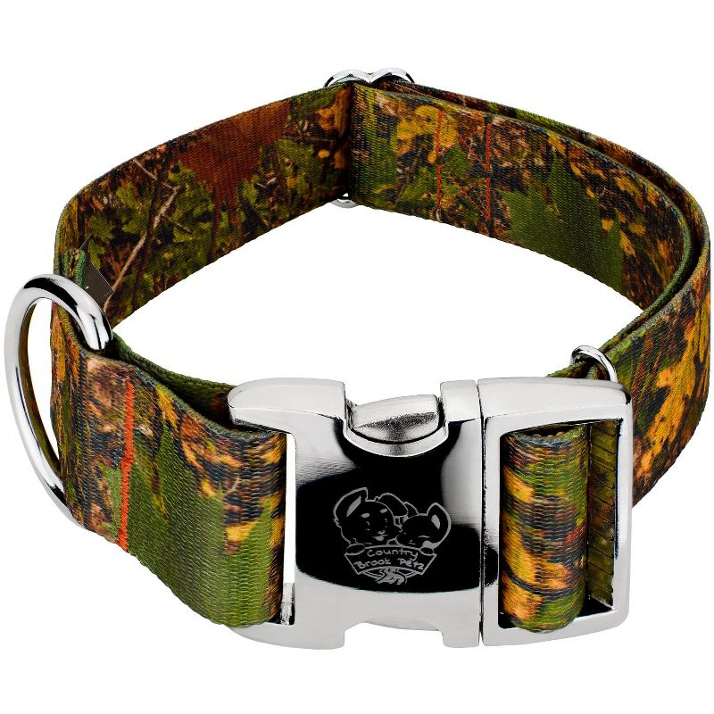 Country Brook Petz 1 1/2 Inch Premium Southern Forest Camo Dog Collar, 1 of 6