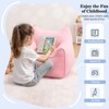 Hommpa Kids Cat Ears Soft Corduroy Fabric Bean Bag Chair with Memory Foam, Cozy Toddler Lounge Seat - 3 of 4