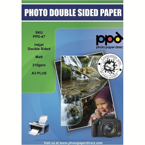 PPD Double Sided Photo Paper, Matte Brochure 13 x 19 for Inkjet Printer, 210 gsm, 9 mil Thick for Flyer, Presentation, & Water Resistant (50 Sheets) - image 1 of 4