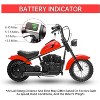 Jojoka Electric Motorcycle for Kids, 24v Dirt Bike Electric with Led Lights, Rear Brake, Leather Seat, Two Speed Max Up to 14MPH - 3 of 4