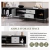 NicBex TV Stands for 80 inch TV,Entertainment Center with 2 Doors,TV Console for Living Room, Bedroom, Home,Black/Gray - 4 of 4