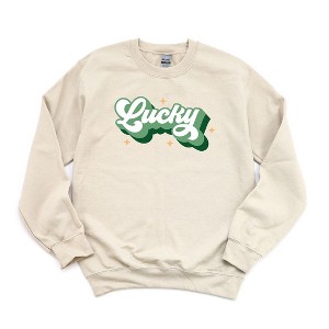 Simply Sage Market Women's Graphic Sweatshirt Retro Lucky - 1 of 3