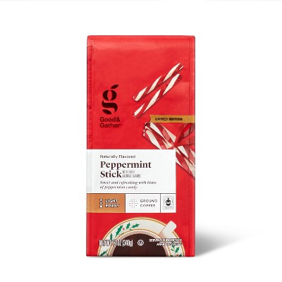 Naturally Flavored Peppermint Stick Light Roast Ground Coffee - 12oz - Good & Gather™
