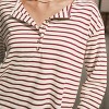 Women's Striped Long Sleeve Jersey Henley Shirt - Cupshe - image 4 of 4