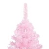 Artificial Pre-lit Christmas Tree with Ball Set Pink 59.1" PVC - 3 of 4