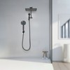 Cobbe Adjustable 8" High Pressure Dual Shower Head with 9-Spray Handheld Shower - 4 of 4