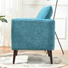 OUTSUPPLY Modern Accent Chair, Upholstered Armchair, Reading Chair with Wood Legs for Living Room, Bedroom, Reception Room - 4 of 4
