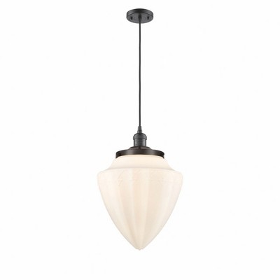 Bullet - 1 Light Cord Hung Mini Pendant In Traditional Style-16.5 Inches Tall and 12 Inches Wide
