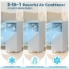 8000 BTU Portable Air Conditioner, 3-in-1 AC Unit with Cooling, Fan & Dehumidifier, LED Display, Sleep Mode, 2 Speeds, Up to 250 Sq. Ft - 2 of 4