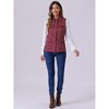 INSPIRE CHIC Women's Buttoned Sleeveless Faux Suede Utility Vest with Cargo Pocket - 3 of 4