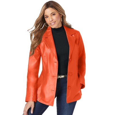 Jessica London Leather Blazer