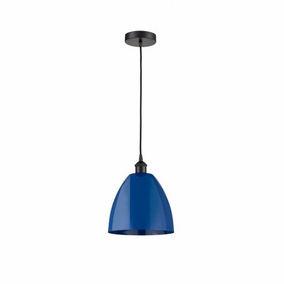 Plymouth Dome - 1 Light Cord Hung Mini Pendant In Industrial Style-12.88 Inches Tall and 9 Inches Wide