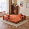 Whisen Sectional Compression Sofa Bed & Floor Futon Couch with Convertible Folding Design, Pillows and Armrests - 2 of 4