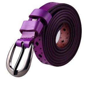 INSPIRE CHIC Women Thin Hollow Out Single Pin Buckle Belt Width 3/4" - 1 of 4
