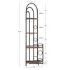 SEVOBAL Decorative Bookshelf Book Cases Modern Corner Bookcase with Metal Frame for Living Room, Multicolored, 21.85"*15.24"*59.49" - 3 of 4