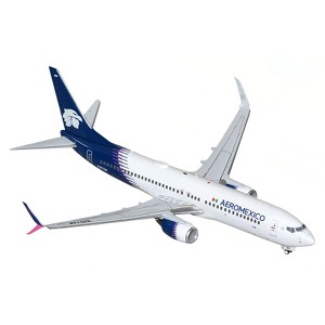 Boeing 737-800 Commercial Aircraft "AeroMexico" White with Dark Blue Tail "Gemini 200" Series 1/200 Diecast Model by GeminiJets - 1 of 1