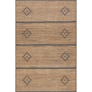 Nuloom Etta Diamond Jute Indoor Area Rug, 5' x 8', Beige - 1 of 4