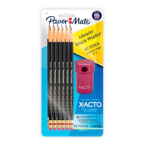 Paper Mate 2254 Mirado Black Warrior Woodcase Pencil, HB #2, Black Matte - 12 pack