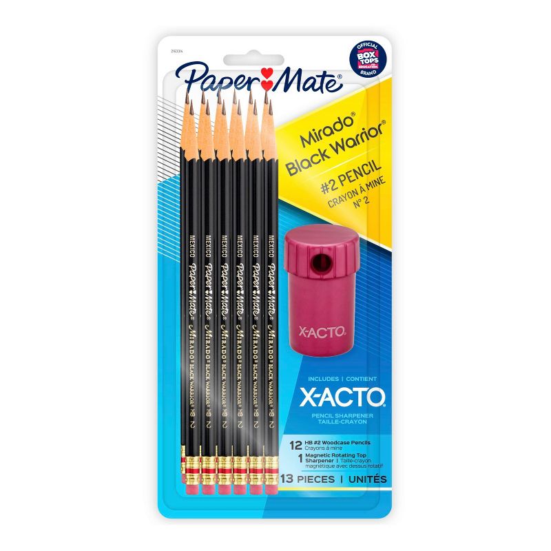 Paper Mate Mirado 12pk #2 Woodcase Pencils Pre-Sharpened with X-ACTO Sharpener, 1 of 6