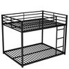 ALEXOUN Low Metal Bunk Bed Frame for Kids,with Built-in Ladder,High Guardrail,Metal Slats,No Boxspring Required,for Small Spaces - 4 of 4