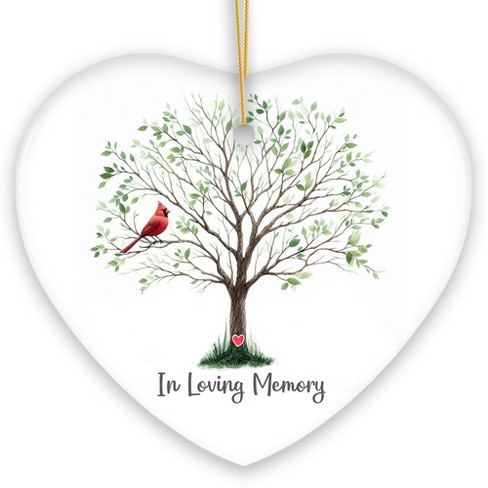 In Loving Memory of Mom and Dad Cardinal on a Tree Ornament, Heavenly Christmas Remembrance Gift| OrnamentallyYou - image 1 of 4