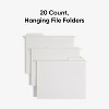 Smead FasTab Hanging File Folder, 1/3-Cut Built-In Tab, Letter Size, White, 20 per Box (64002) - 3 of 4