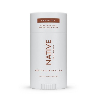 Native Sensitive Deodorant for Women & Men - Coconut & Vanilla - No Baking Soda - 2.65oz