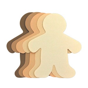 Hygloss® Multicultural Colors People Shape Cardstock Cut-Outs, 8.5", Pack of 24 - 1 of 1