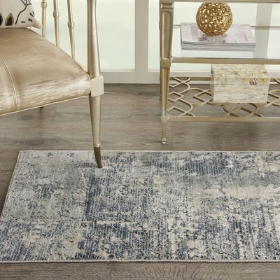 Reversible Hand-Knotted Mineral Grey and Beige Area Rug